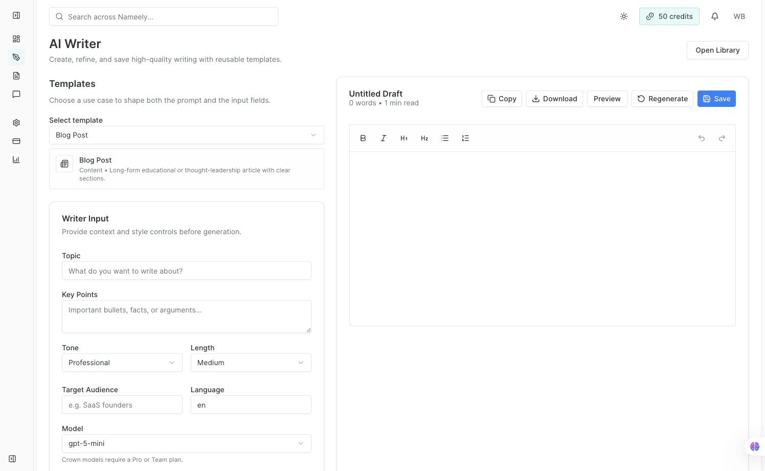 Product: AI Social Media Scheduler preview